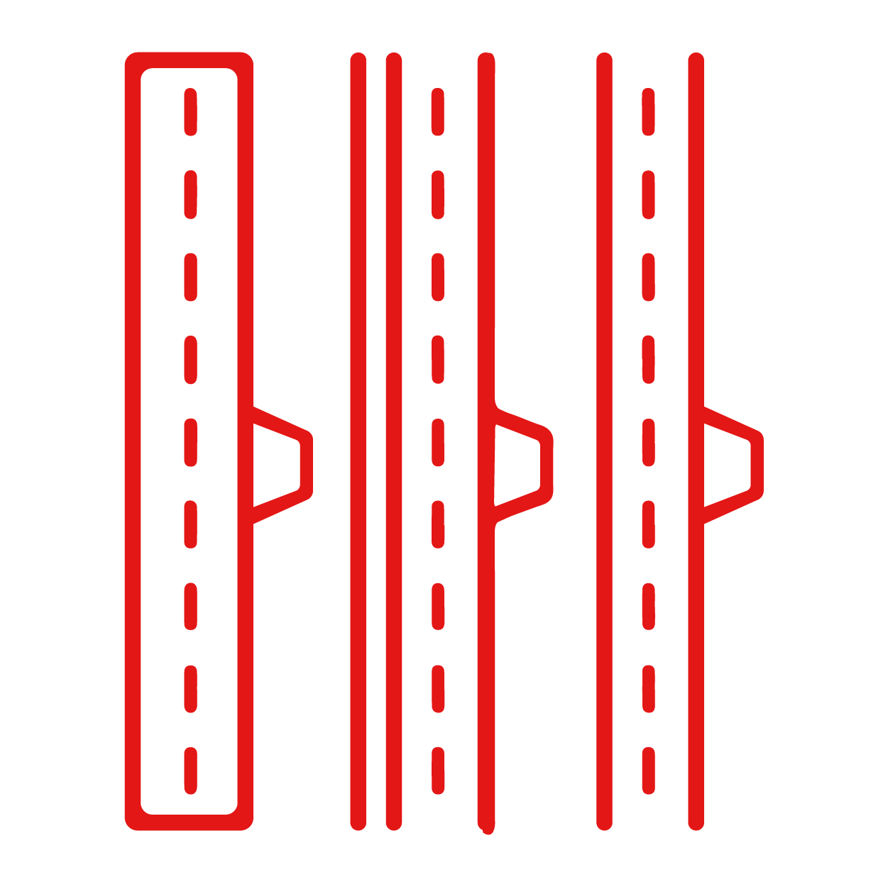 icono rojo cremalleras